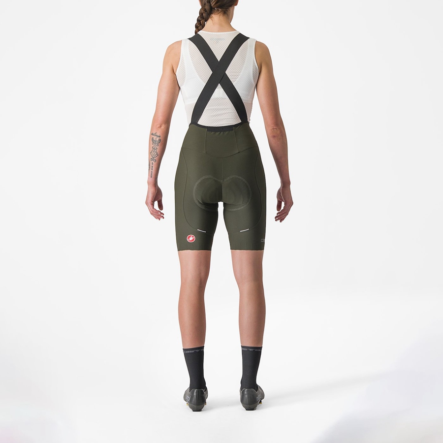 Deep Green Women Castelli ESPRESSO W DT Bib Shorts | 284573-EUC