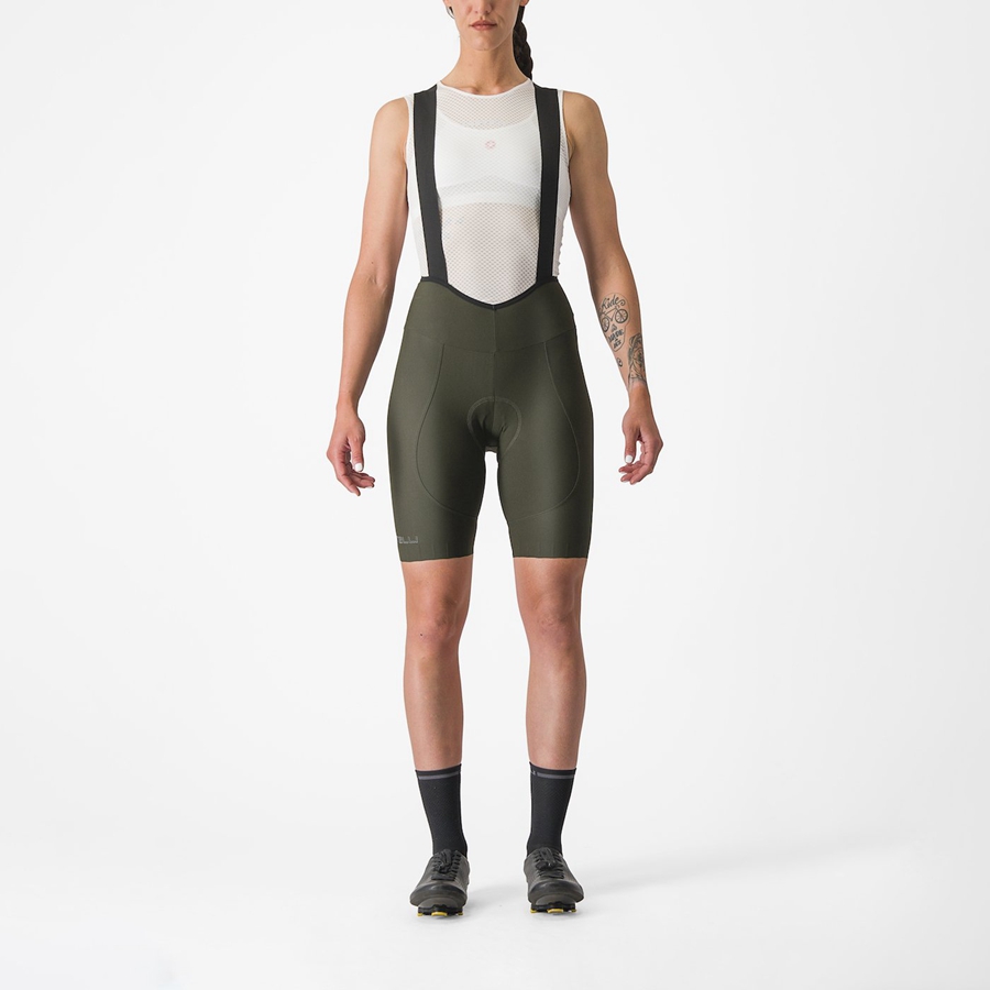 Deep Green Women Castelli ESPRESSO W DT Bib Shorts | 284573-EUC