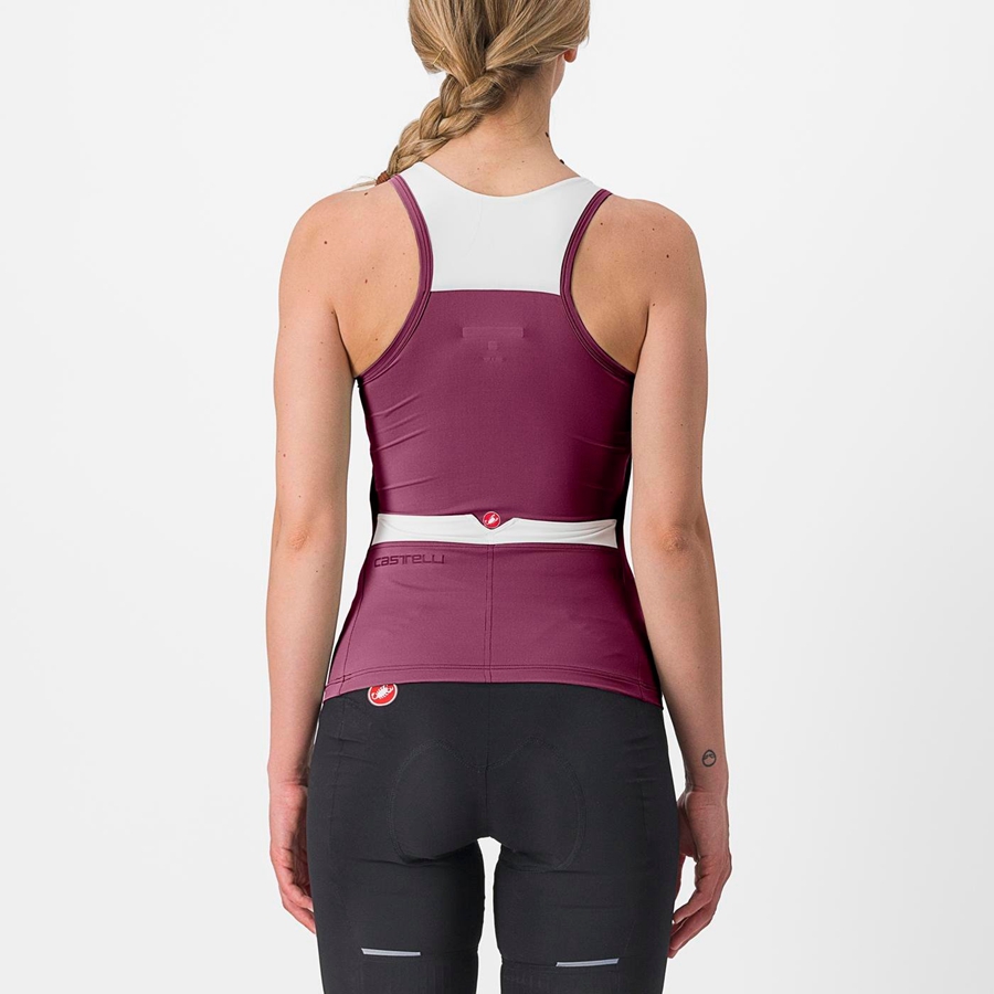 Deep Purple / White Women Castelli SOLARIS TOP Jersey | 679145-VPR