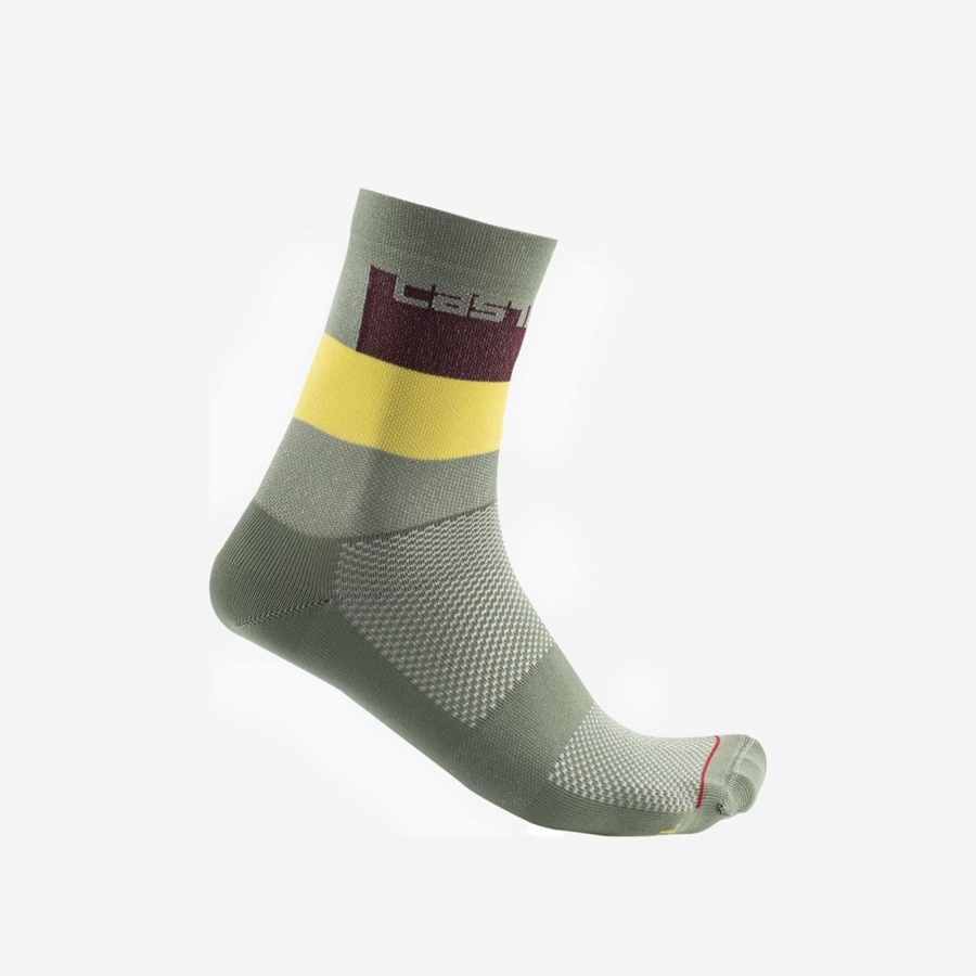 Green Men Castelli BLOCCO 15 Socks | 651842-QCV