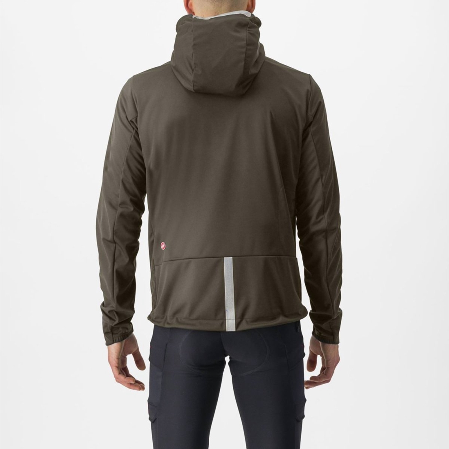 Green Men Castelli TRAIL HOODIE Jackets | 517680-GQS