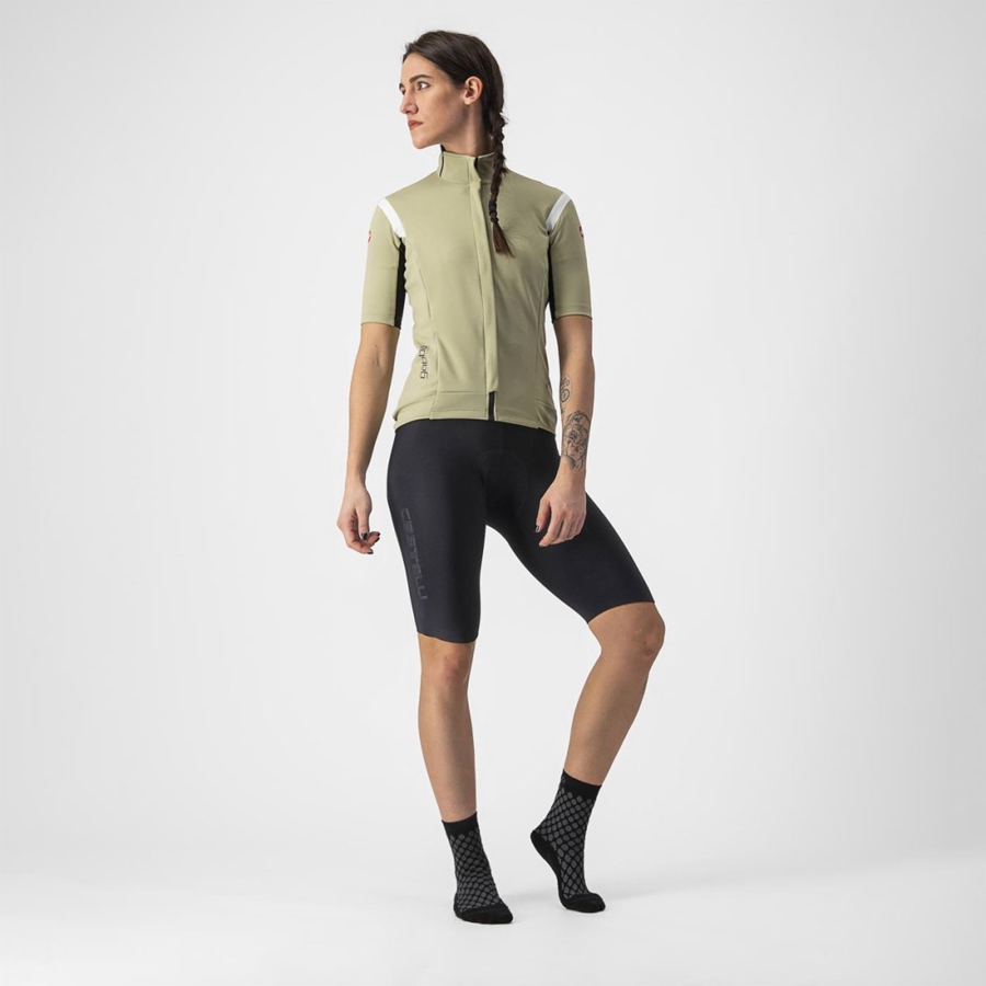 Green Women Castelli GABBA RoS 2 W Jackets | 945623-LPC