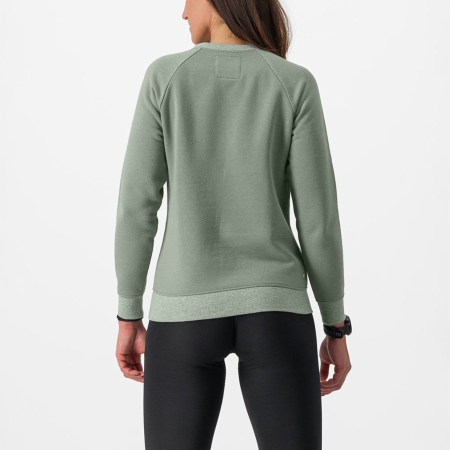 Green Women Castelli LOGO W SWEATSHIRT Casual | 739540-OMB