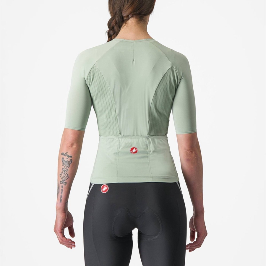 Green / Blue Women Castelli VELOCISSIMA 2 Jersey | 738204-QXG