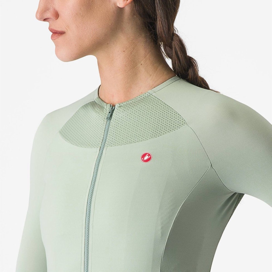 Green / Blue Women Castelli VELOCISSIMA 2 Jersey | 738204-QXG