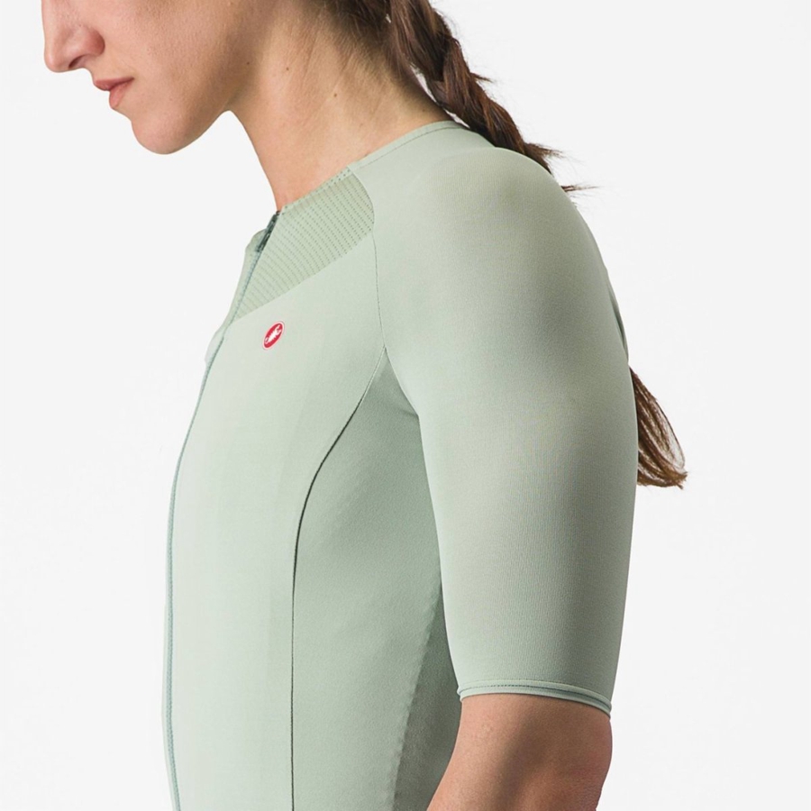 Green / Blue Women Castelli VELOCISSIMA 2 Jersey | 738204-QXG