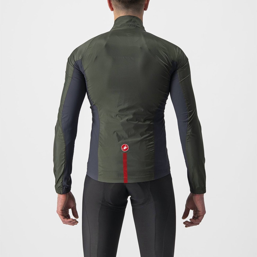 Green / Dark Grey Men Castelli SQUADRA STRETCH Protection | 798540-UTB