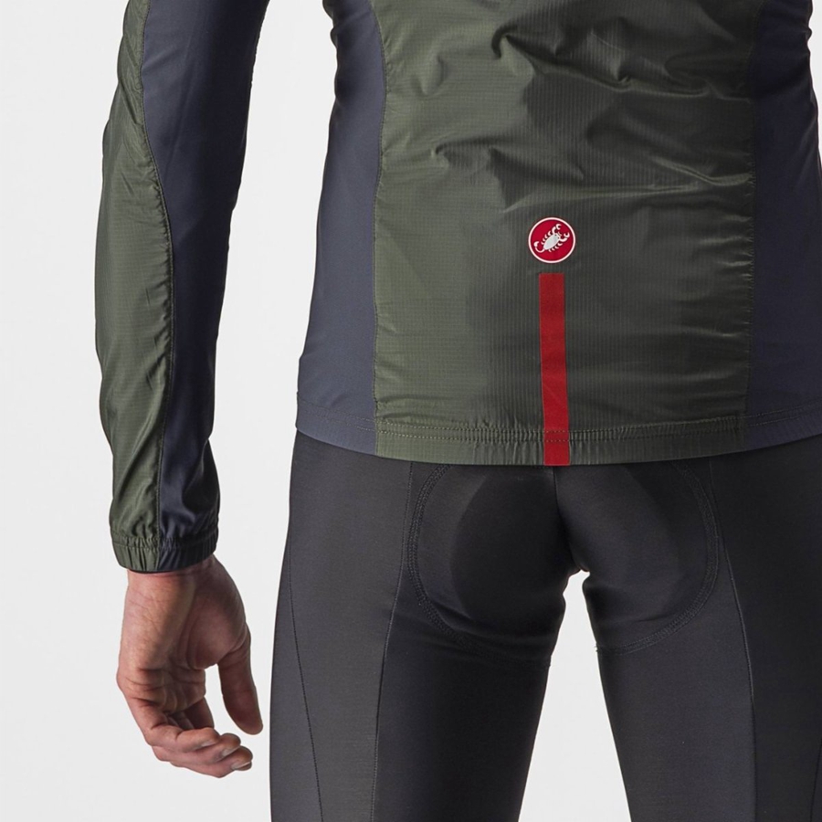 Green / Dark Grey Men Castelli SQUADRA STRETCH Protection | 798540-UTB