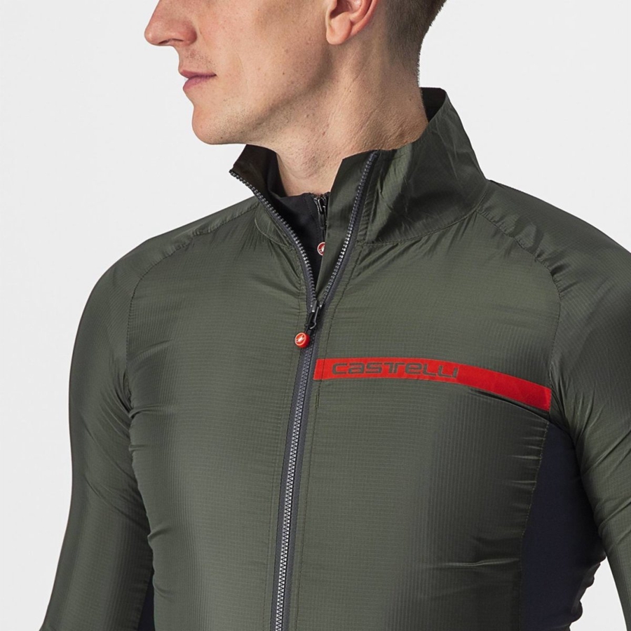 Green / Dark Grey Men Castelli SQUADRA STRETCH Protection | 798540-UTB