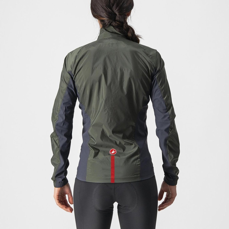 Green / Dark Grey Women Castelli SQUADRA STRETCH W Protection | 653918-EVN