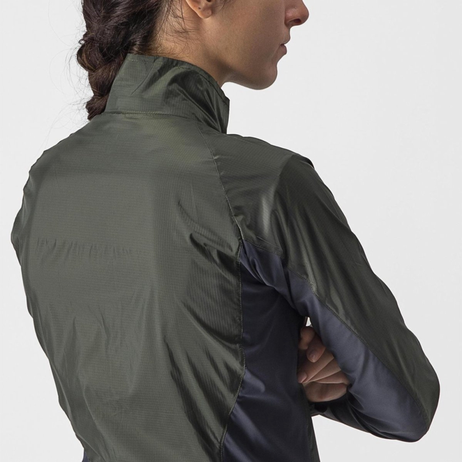 Green / Dark Grey Women Castelli SQUADRA STRETCH W Protection | 653918-EVN