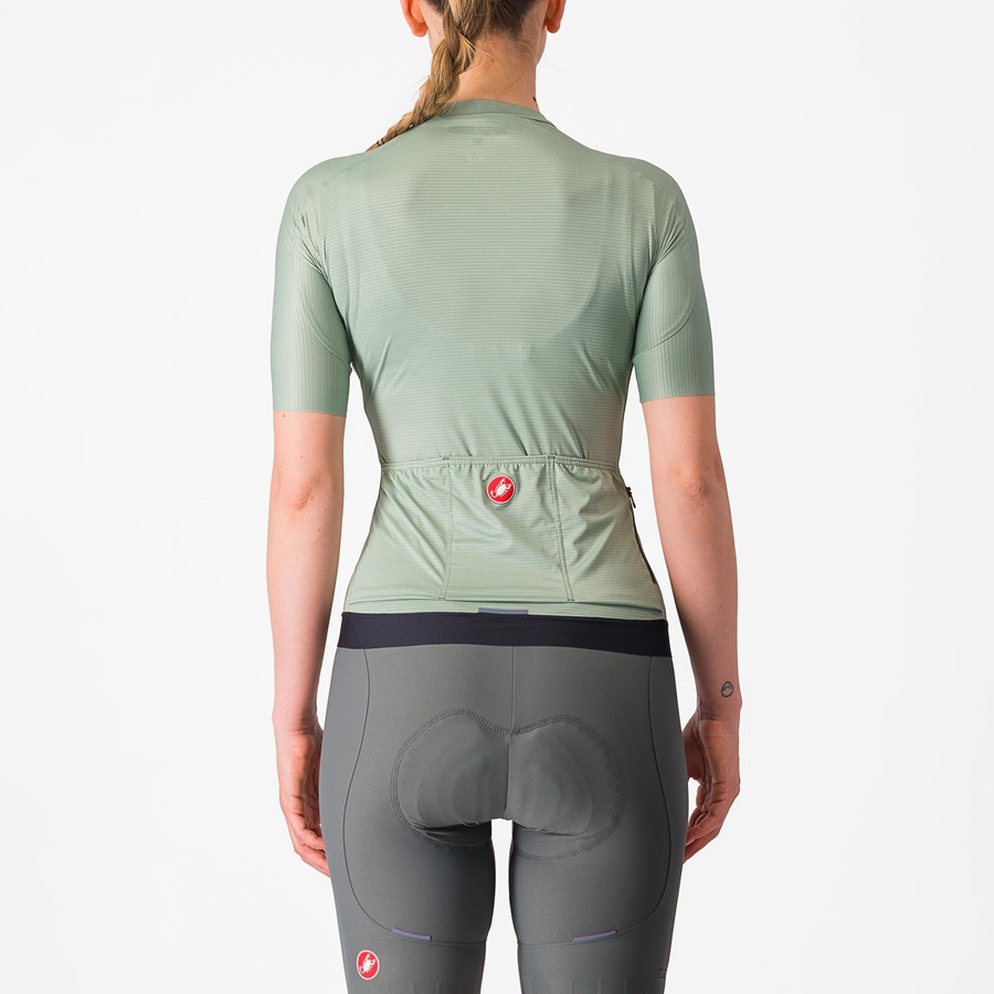 Green / Deep Green Women Castelli ESPRESSO W Jersey | 031824-QSA