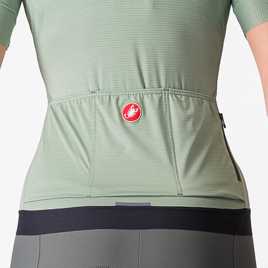 Green / Deep Green Women Castelli ESPRESSO W Jersey | 031824-QSA