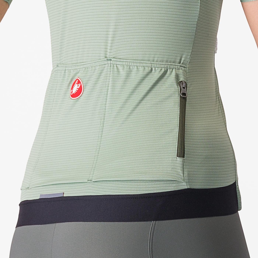 Green / Deep Green Women Castelli ESPRESSO W Jersey | 031824-QSA