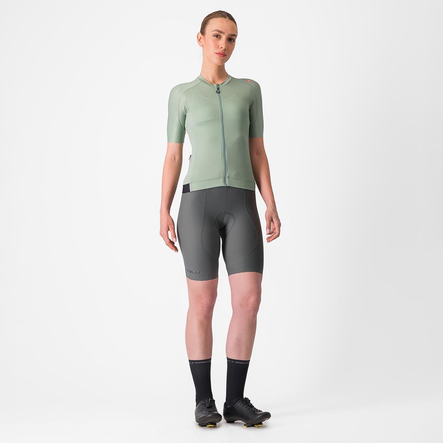 Green / Deep Green Women Castelli ESPRESSO W Jersey | 031824-QSA