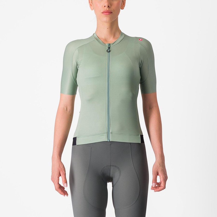 Green / Deep Green Women Castelli ESPRESSO W Jersey | 031824-QSA