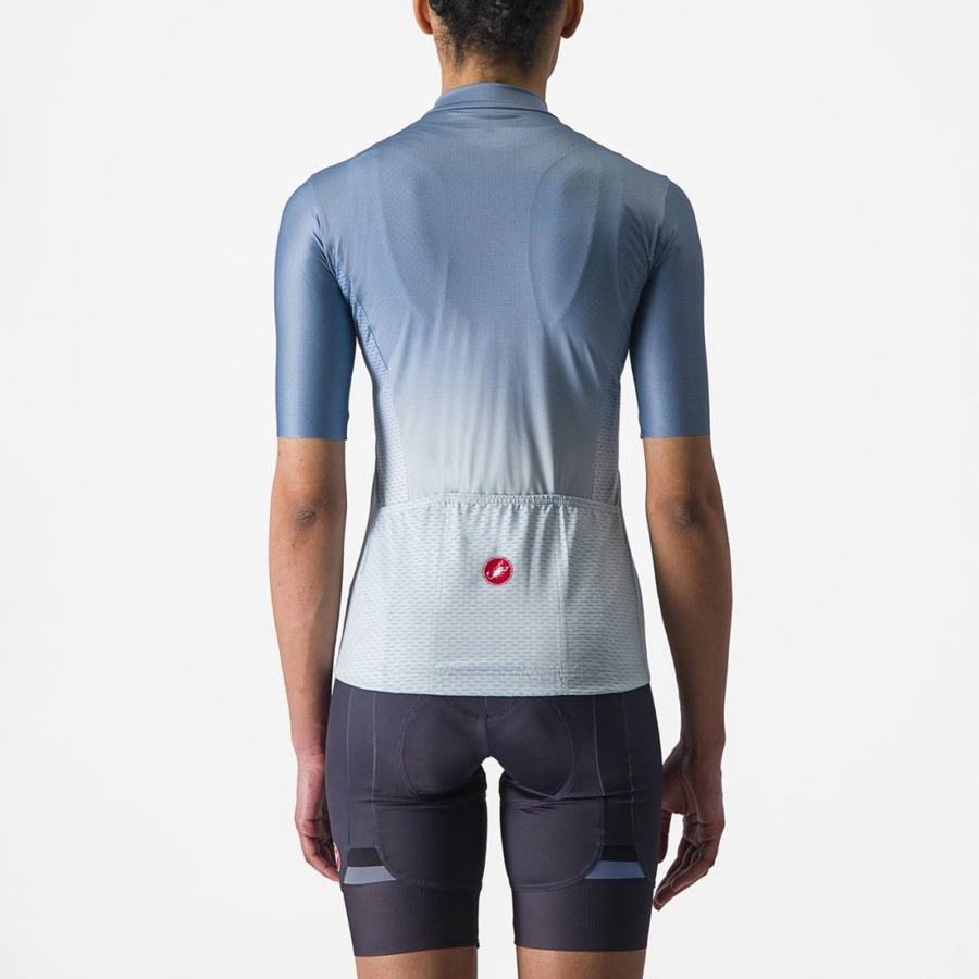 Grey Blue / Blue Women Castelli SALITA Jersey | 963518-ASH