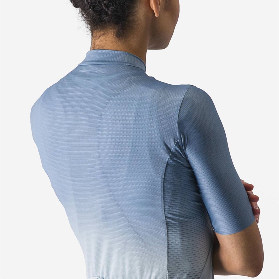 Grey Blue / Blue Women Castelli SALITA Jersey | 963518-ASH