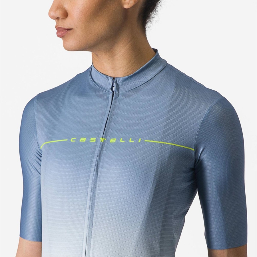 Grey Blue / Blue Women Castelli SALITA Jersey | 963518-ASH