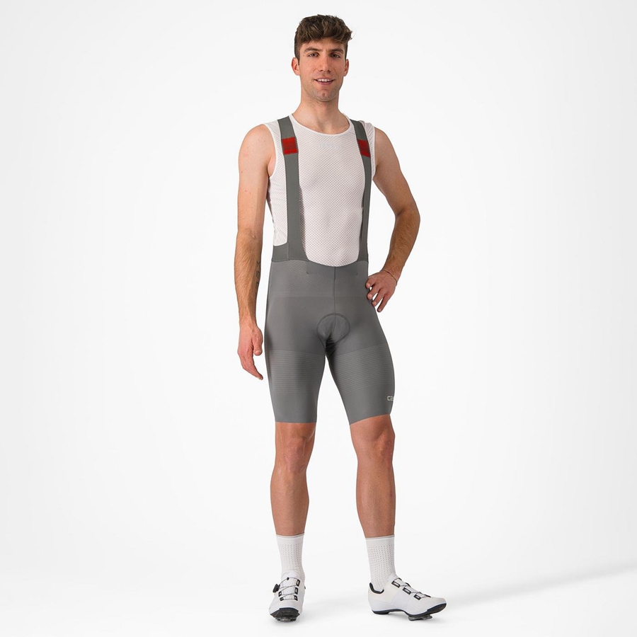 Grey Men Castelli PREMIO Bib Shorts | 096437-LTN