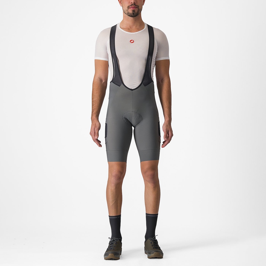 Grey Men Castelli UNLIMITED CARGO Bib Shorts | 306524-AKZ