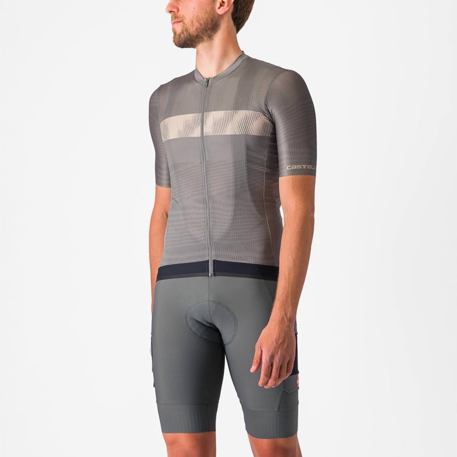 Grey Men Castelli UNLIMITED ENDURANCE Jersey | 497601-JAV