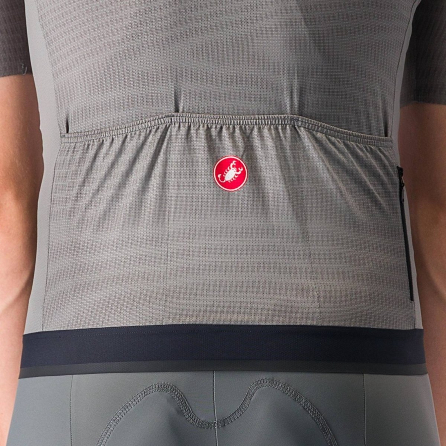 Grey Men Castelli UNLIMITED ENDURANCE Jersey | 497601-JAV