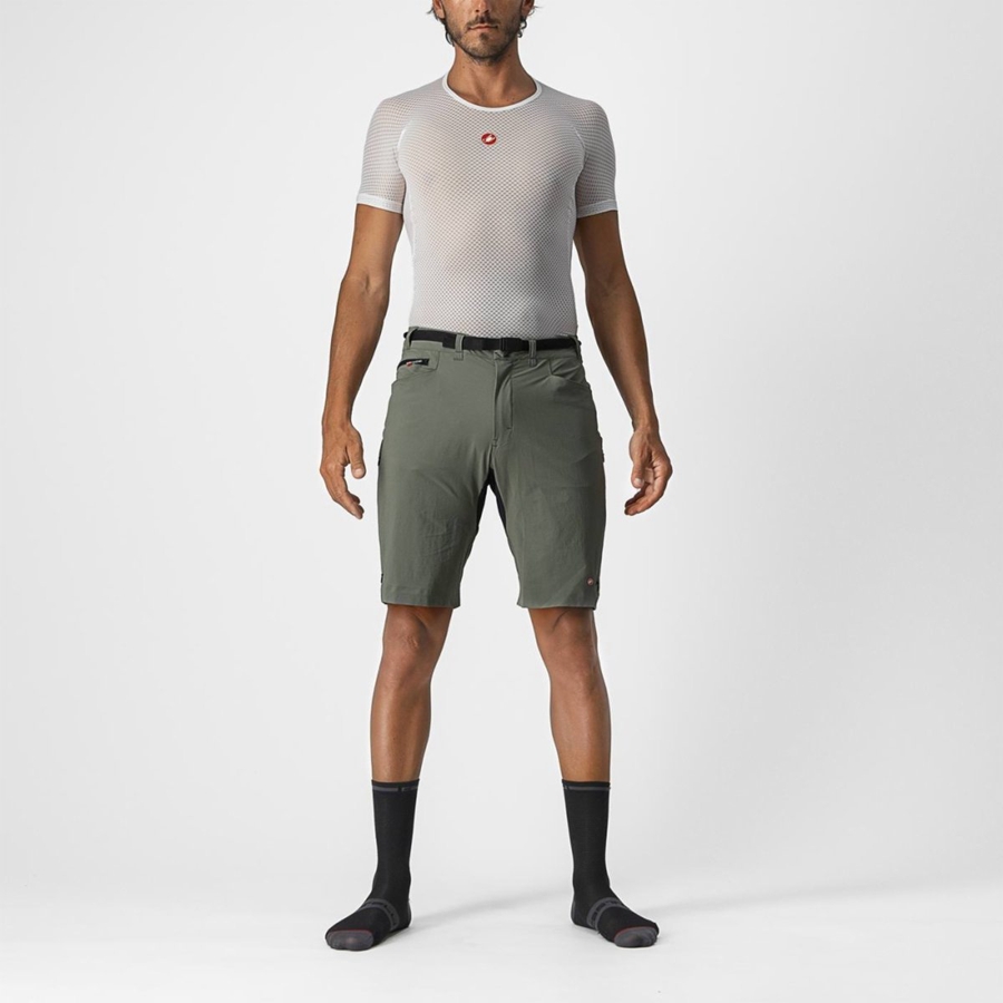 Grey Men Castelli UNLIMITED TRAILGY Shorts | 027654-HXQ