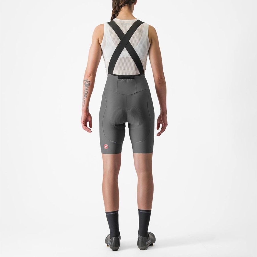 Grey Women Castelli ESPRESSO W DT Bib Shorts | 391640-IZR