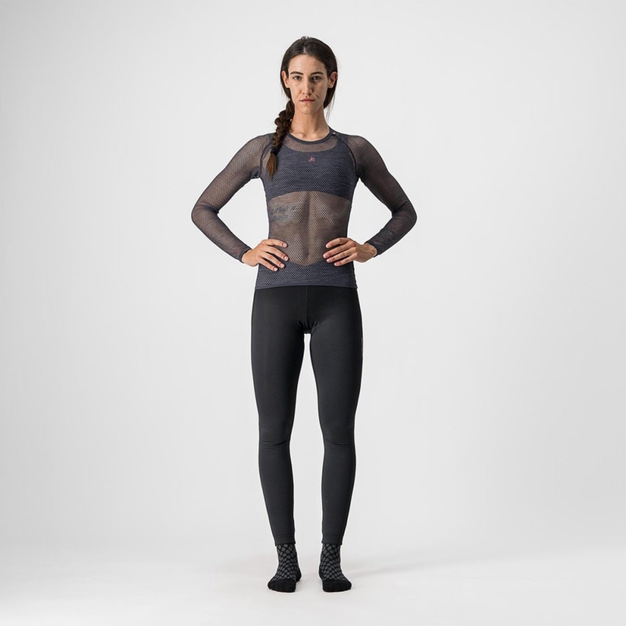 Grey Women Castelli MIRACOLO W LONG SLEEVE Base Layer | 453082-SXQ