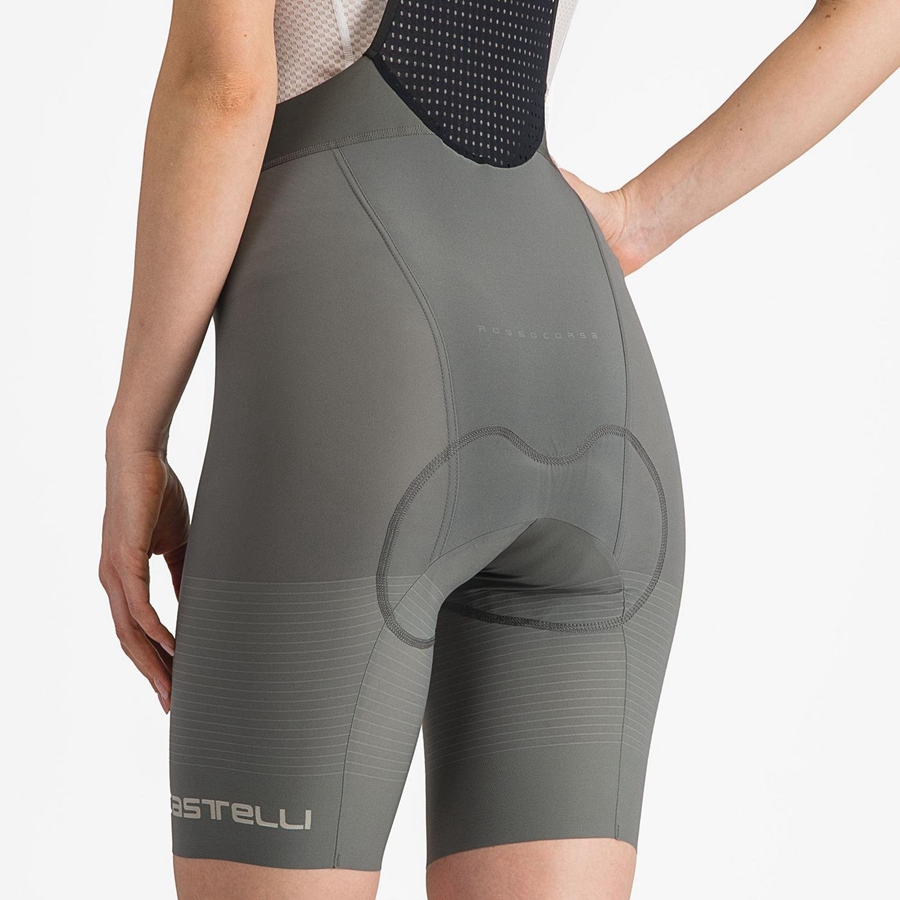 Grey Women Castelli PREMIO W Bib Shorts | 801693-ULO