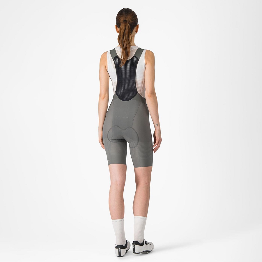 Grey Women Castelli PREMIO W Bib Shorts | 801693-ULO