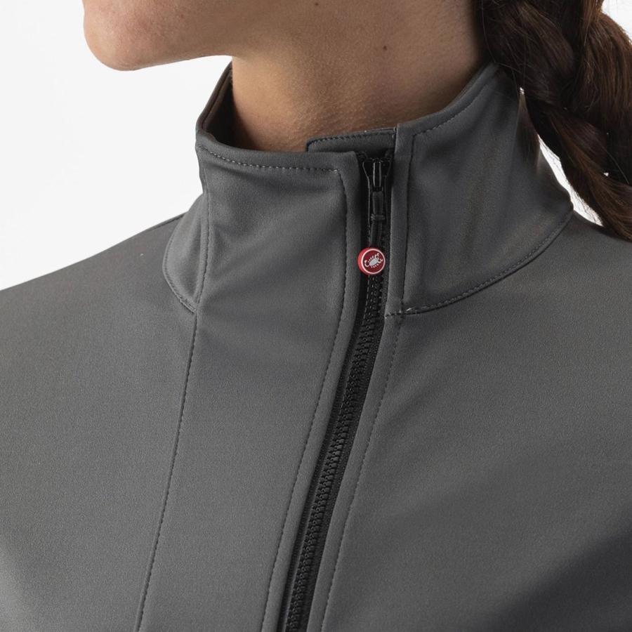 Grey Women Castelli TRANSITION 2 W Jackets | 641059-MWQ