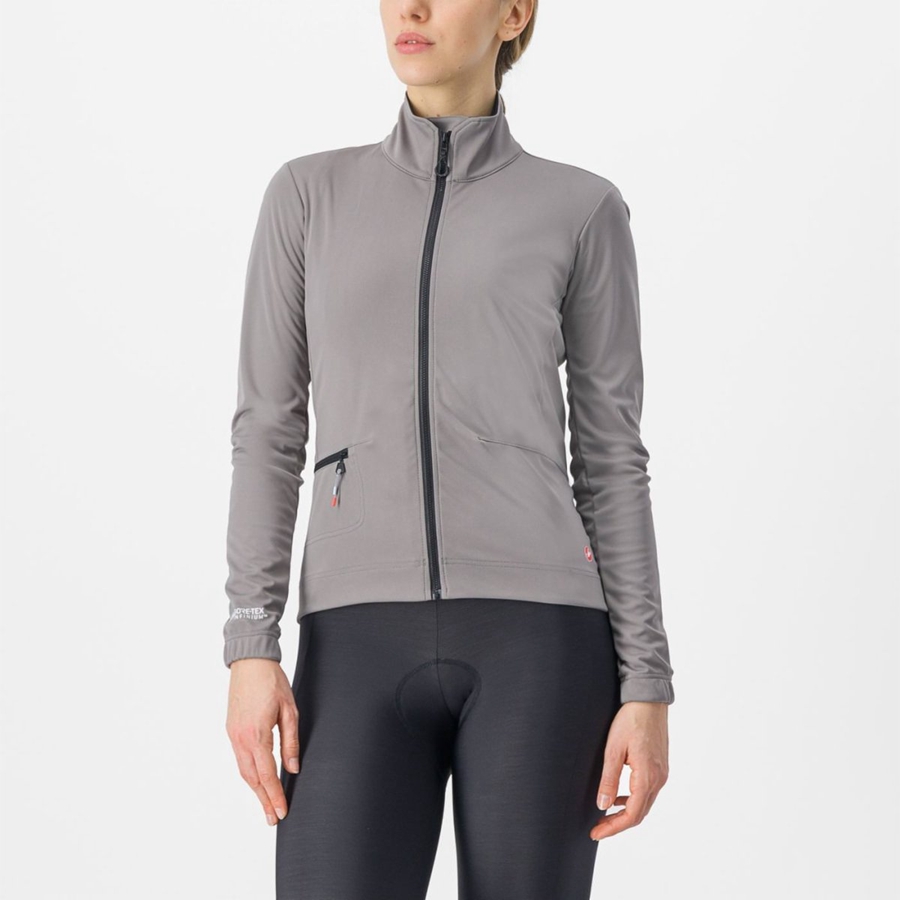 Grey Women Castelli VENTO TRAIL Jackets | 320594-LTW