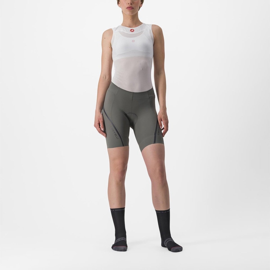 Grey / Dark Grey Women Castelli VELOCISSIMA 3 Shorts | 362150-XVL