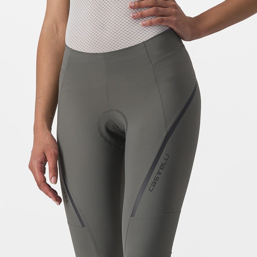 Grey / Dark Grey Women Castelli VELOCISSIMA 3 KNICKER Leggings | 418923-BWL