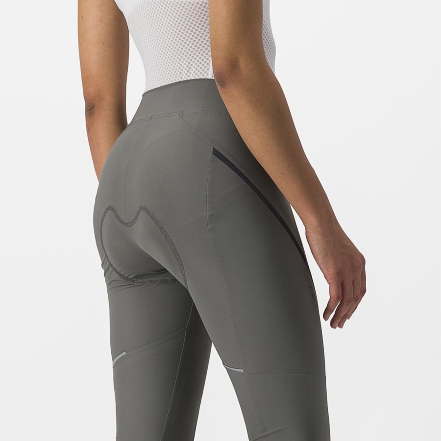 Grey / Dark Grey Women Castelli VELOCISSIMA 3 KNICKER Leggings | 418923-BWL