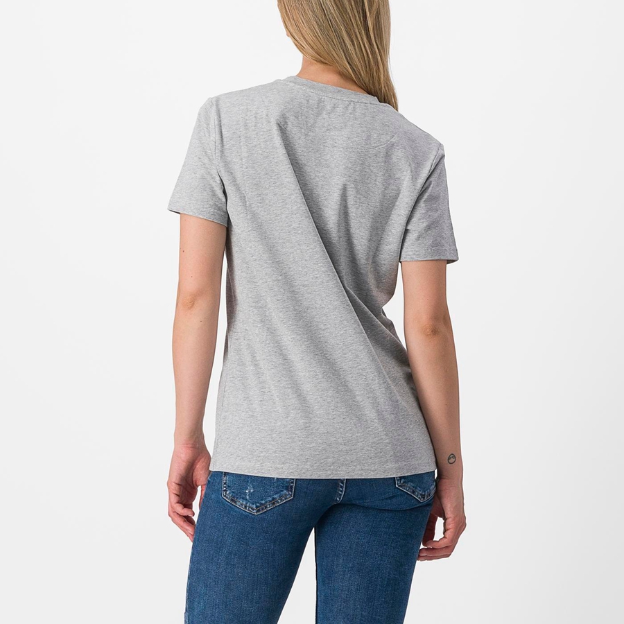 Khaki Grey Women Castelli PEDALARE TEE Casual | 714095-XYA