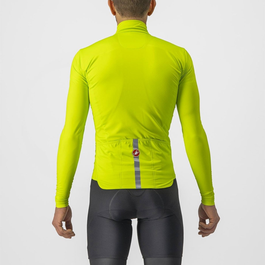 Light Green Men Castelli PRO THERMAL MID LS Jersey | 820413-HAI