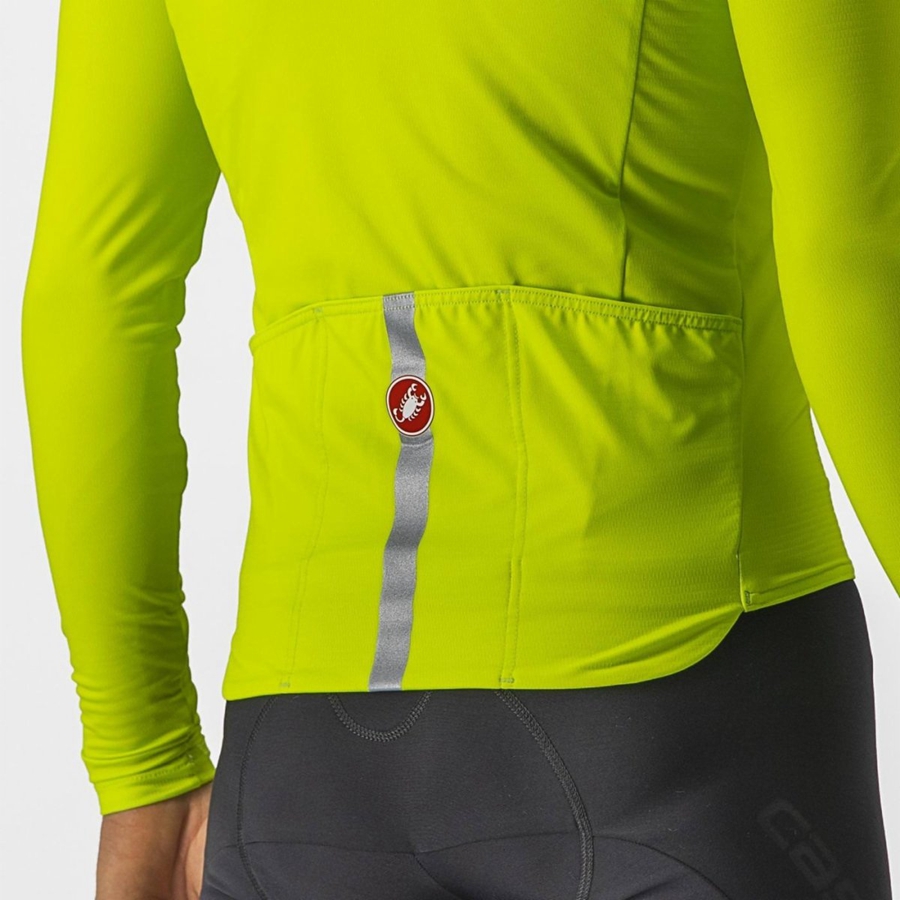 Light Green Men Castelli PRO THERMAL MID LS Jersey | 820413-HAI