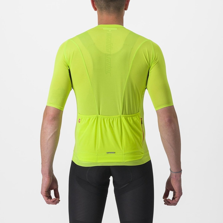 Light Green Men Castelli SUPERLEGGERA 3 Jersey | 064385-DBK