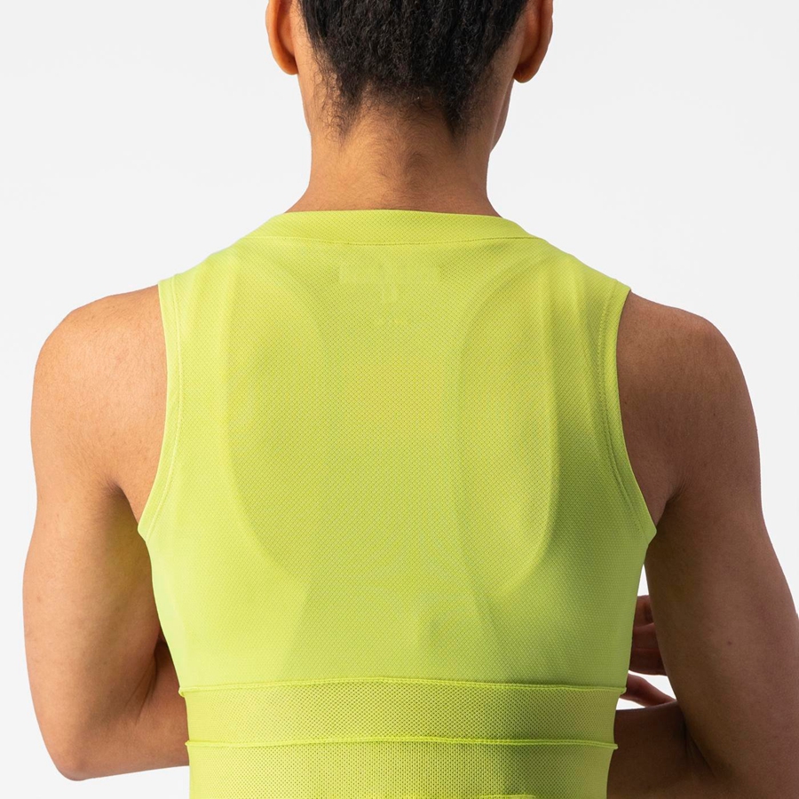 Light Green Women Castelli ANIMA 4 SLEEVELESS Jersey | 734598-GUJ