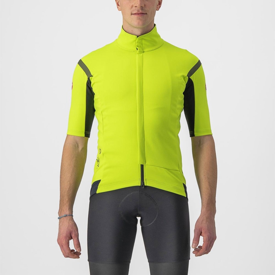 Light Green / Dark Grey Men Castelli GABBA RoS 2 Jackets | 621748-HZJ