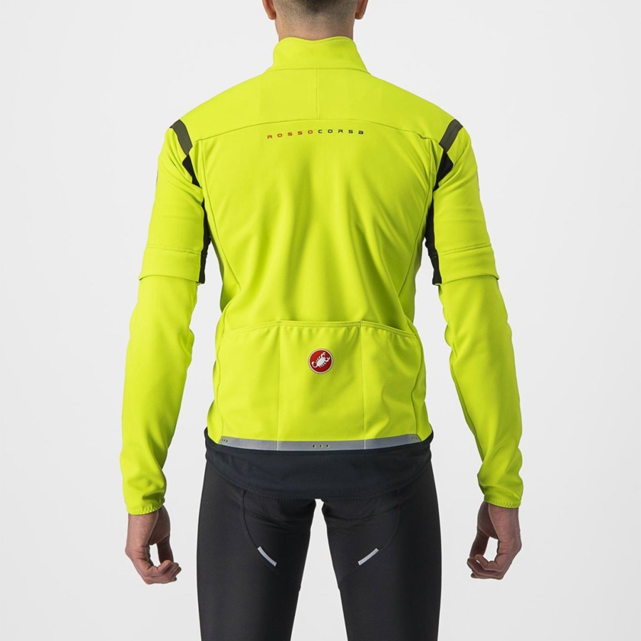 Light Green / Dark Grey Men Castelli PERFETTO RoS 2 CONVERTIBLE Jackets | 073954-OMX