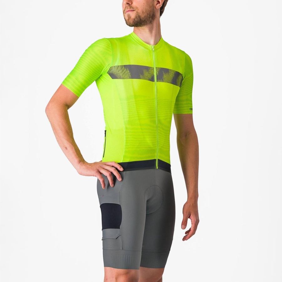 Light Green / Dark Grey Men Castelli UNLIMITED ENDURANCE Jersey | 579163-FOM