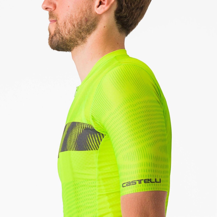 Light Green / Dark Grey Men Castelli UNLIMITED ENDURANCE Jersey | 579163-FOM