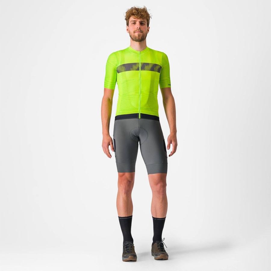 Light Green / Dark Grey Men Castelli UNLIMITED ENDURANCE Jersey | 579163-FOM