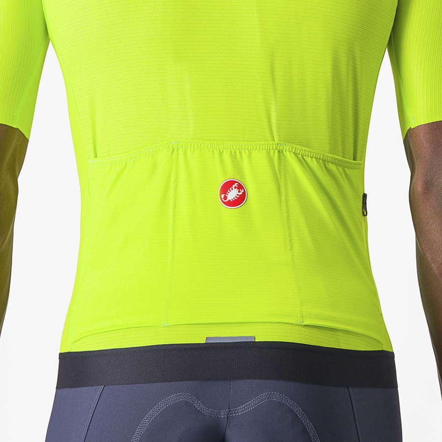 Light Green / Deep Green Men Castelli ESPRESSO Jersey | 916250-WPC