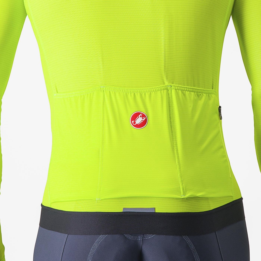 Light Green / Deep Green Men Castelli ESPRESSO LS Jersey | 541806-PLC