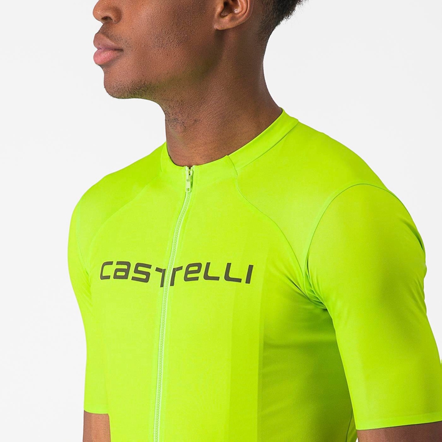 Light Green / Deep Green Men Castelli PROLOGO LITE Jersey | 659183-TFA